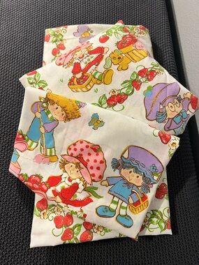 Strawberry Shortcake Twin Sheet Set 3 Piece American Greetings Vintage 1980